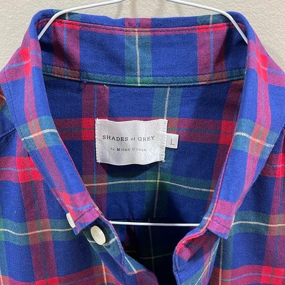 Shades of Grey by Micah Cohen Men’s Designer Button Down. Large. New Condition. - Picture 3 of 7